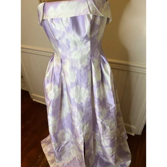 Sachin & Babi Brielle Gown Strapless Scatter Floral Violet Ice Purple Size 0 - Picture 6 of 13